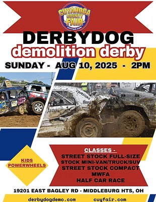 2025 Cuyahoga County Fair Demolition Derby Flyer